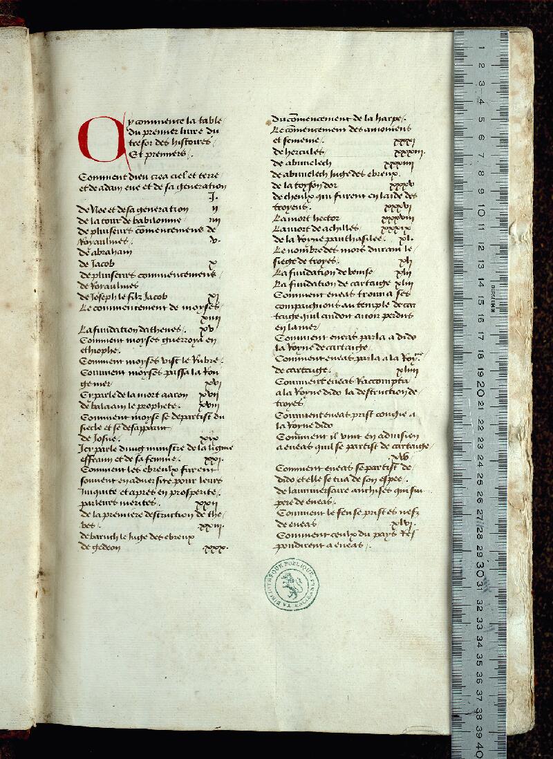 Valenciennes, Bibl. mun., ms. 0538, f. 001 - vue 1