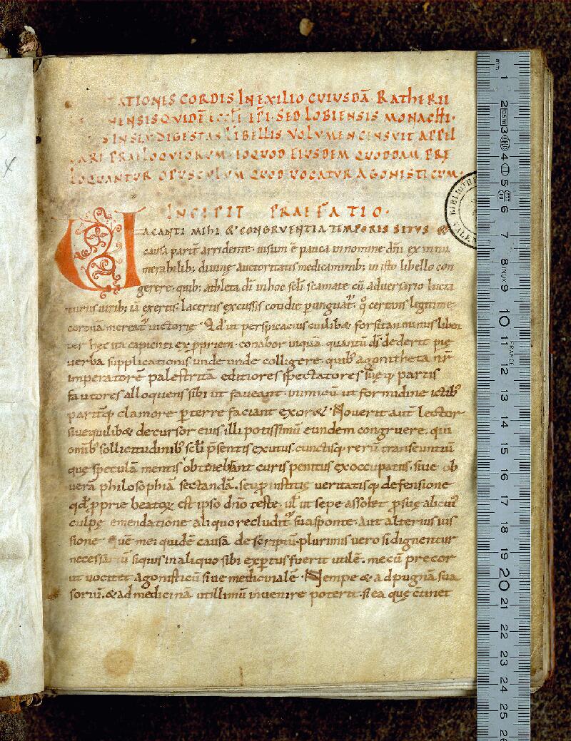Valenciennes, Bibl. mun., ms. 0843, f. 001 - vue 1