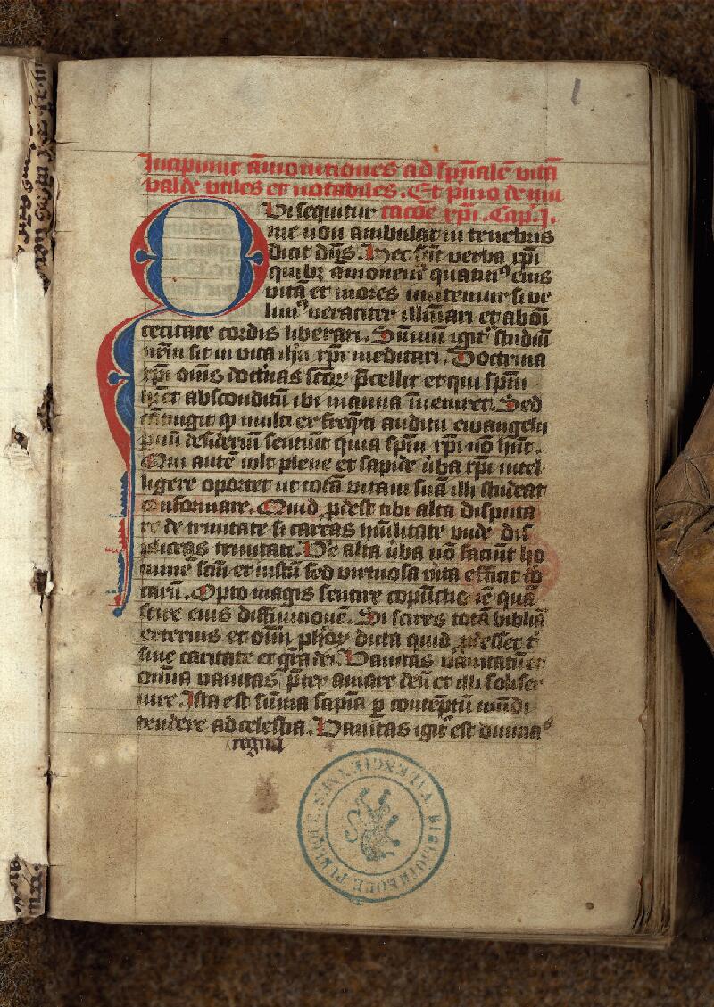 Valenciennes, Bibl. mun., ms. 1047, f. 001 - vue 2