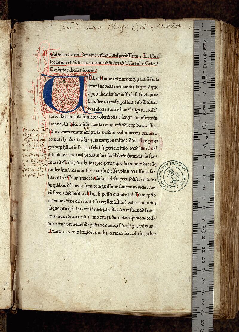 Valenciennes, Bibl. mun., inc. 057, f. 001 - vue 1