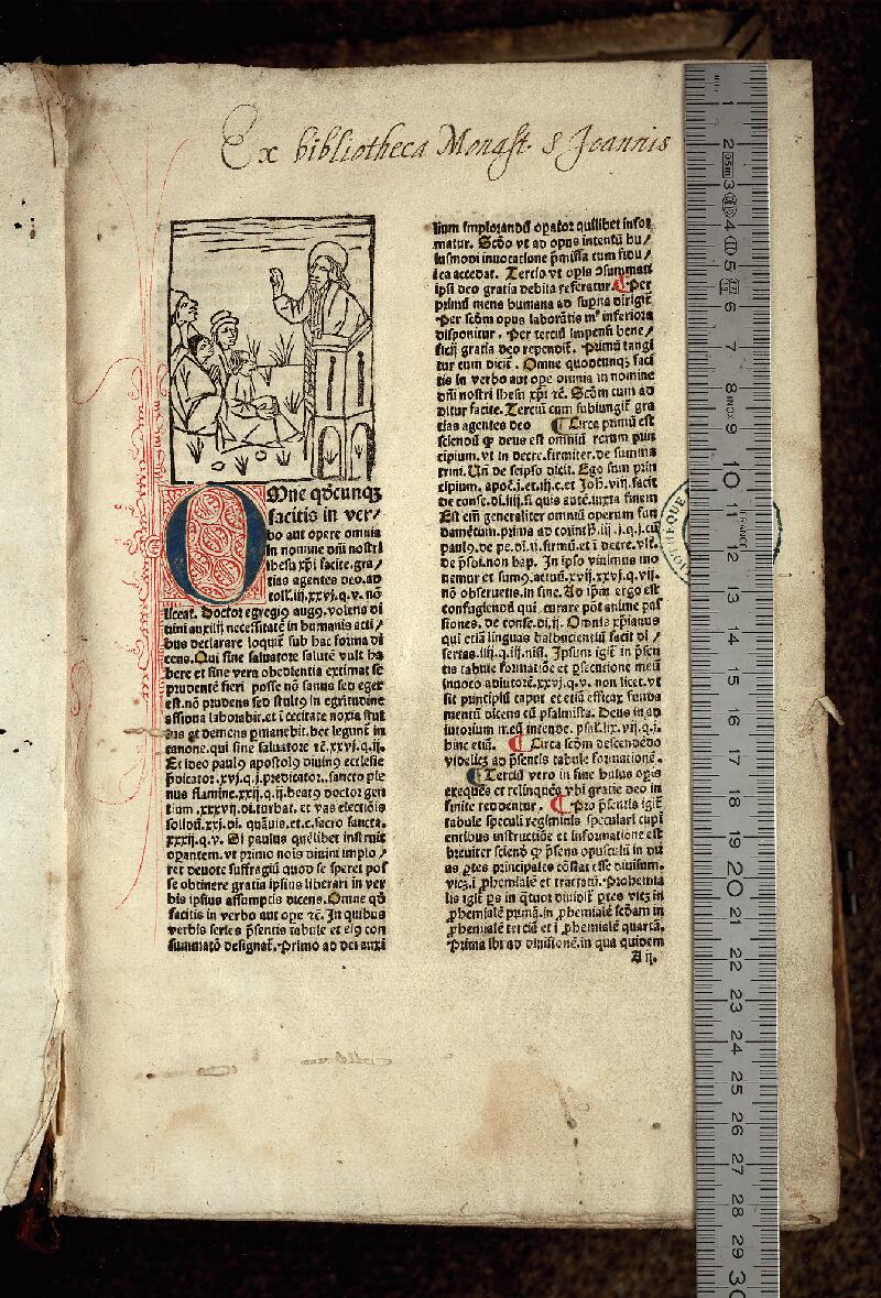 Valenciennes, Bibl. mun., inc. 058, f. A 2 - vue 1