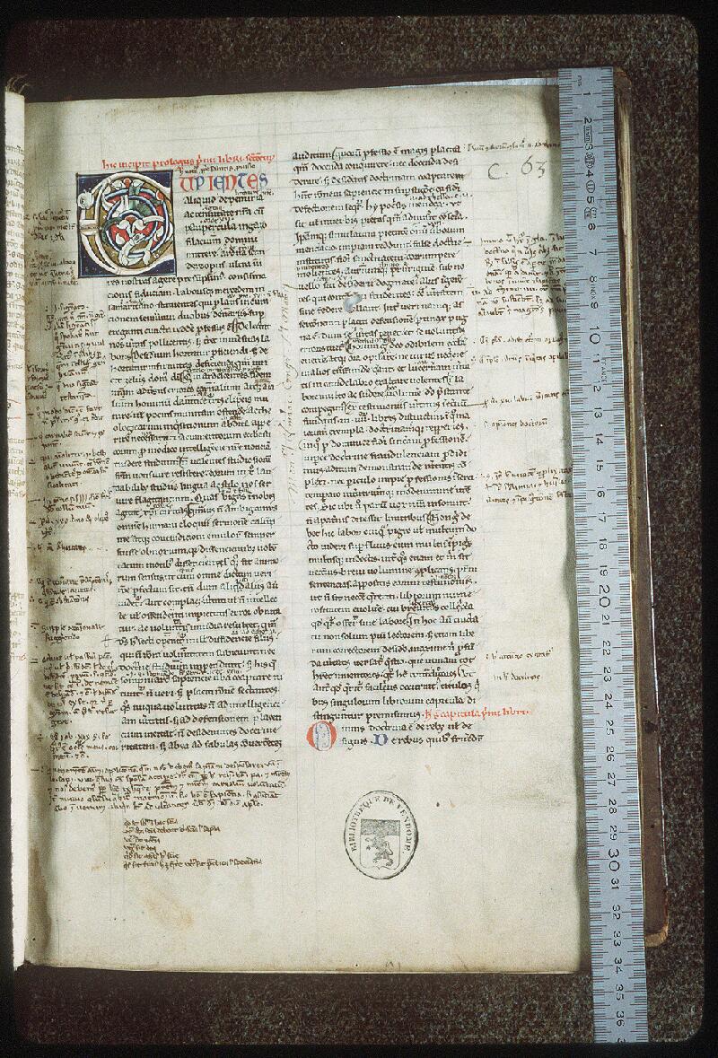 Vendôme, Bibl. mun., ms. 0063, f. 001 - vue 1