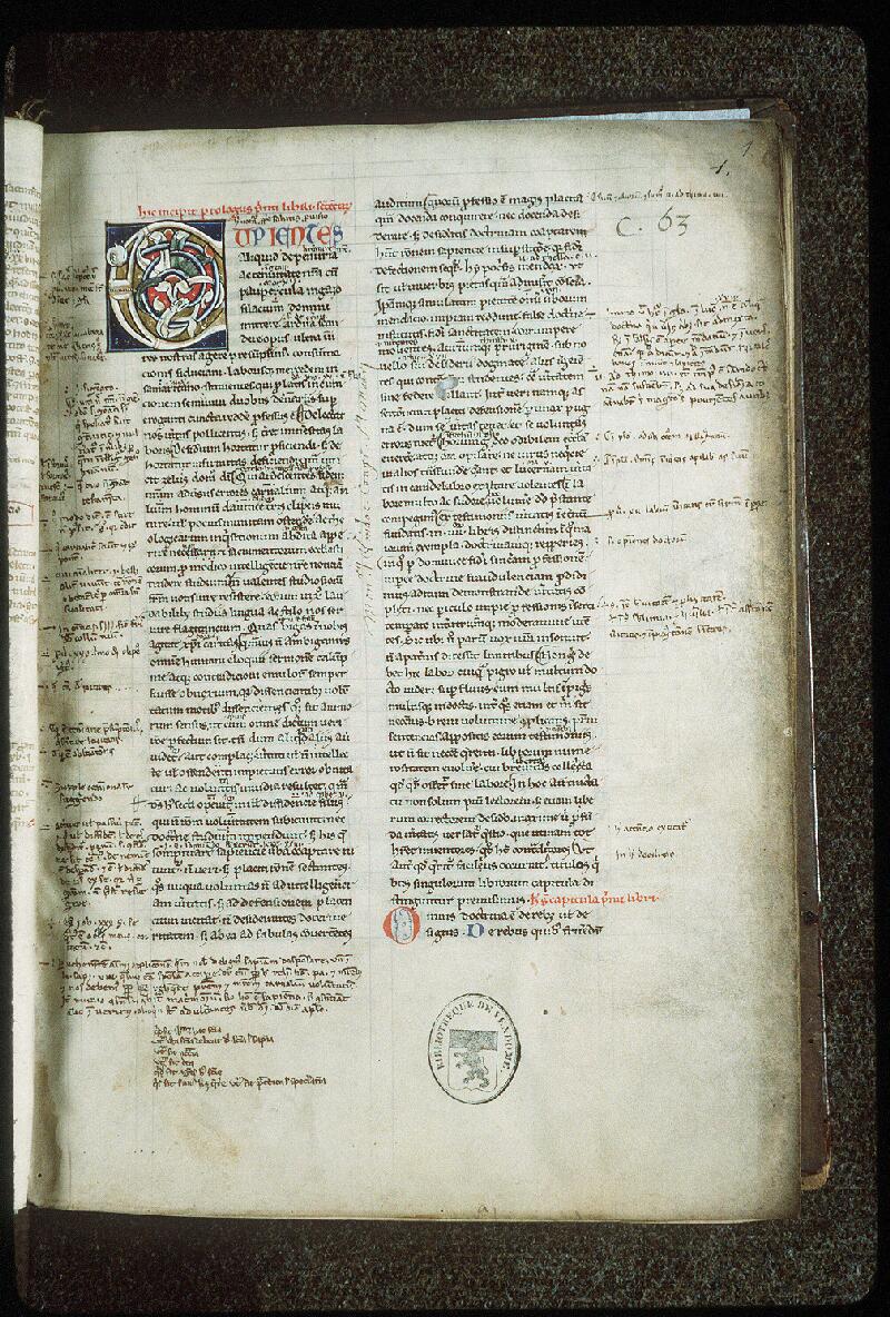 Vendôme, Bibl. mun., ms. 0063, f. 001 - vue 2