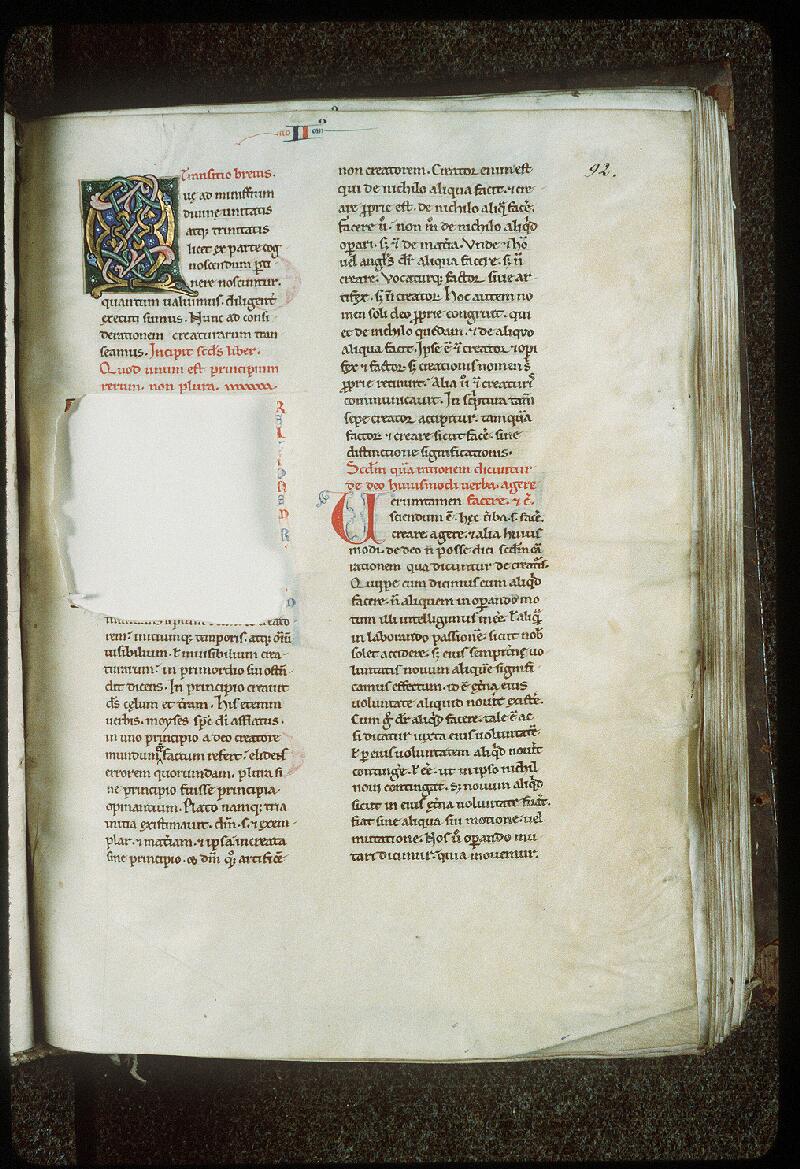 Vendôme, Bibl. mun., ms. 0061, f. 092 - vue 1