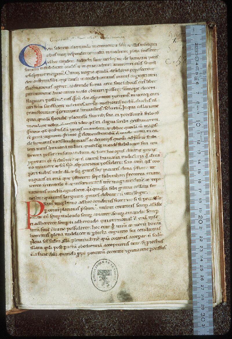 Vendôme, Bibl. mun., ms. 0058, f. 001 - vue 1