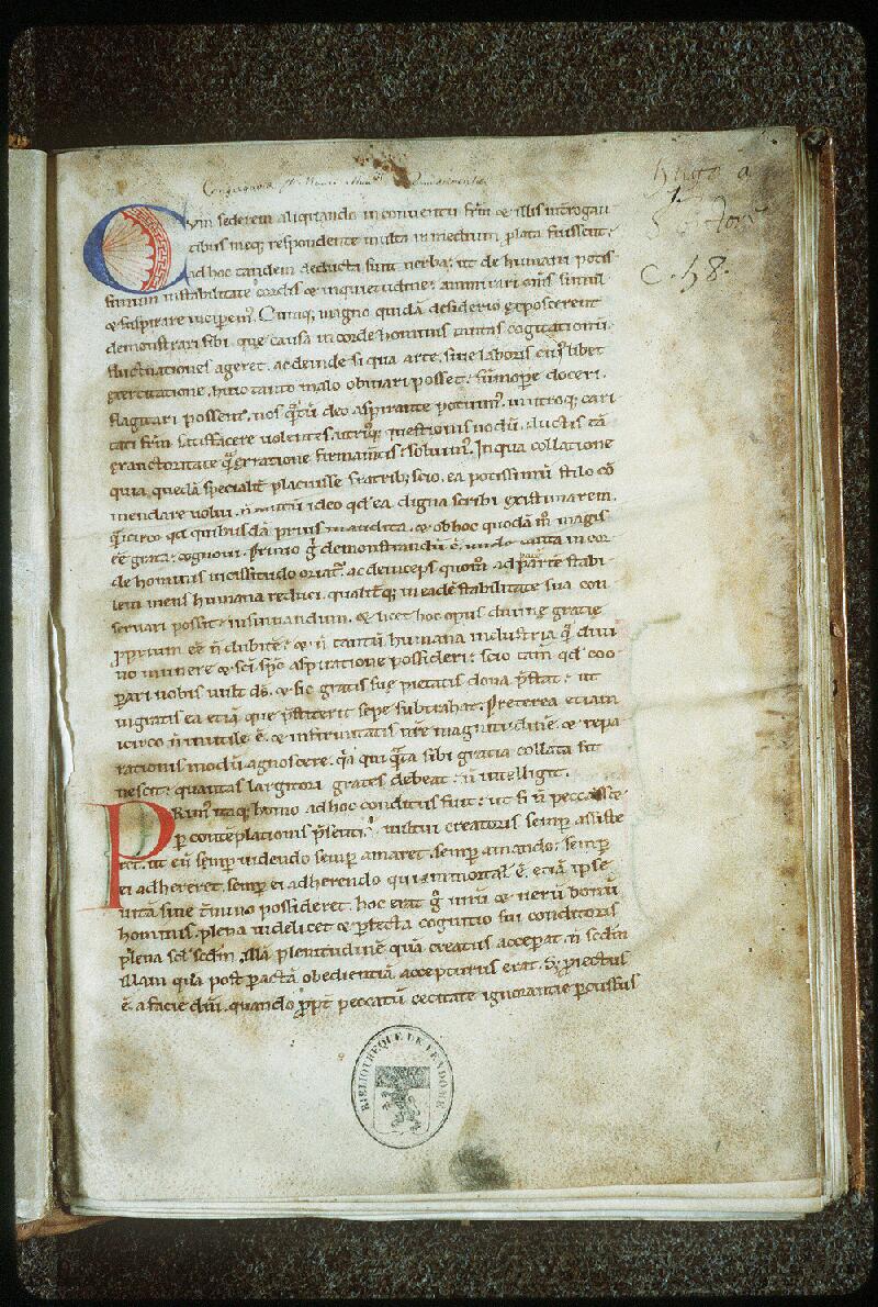 Vendôme, Bibl. mun., ms. 0058, f. 001 - vue 2