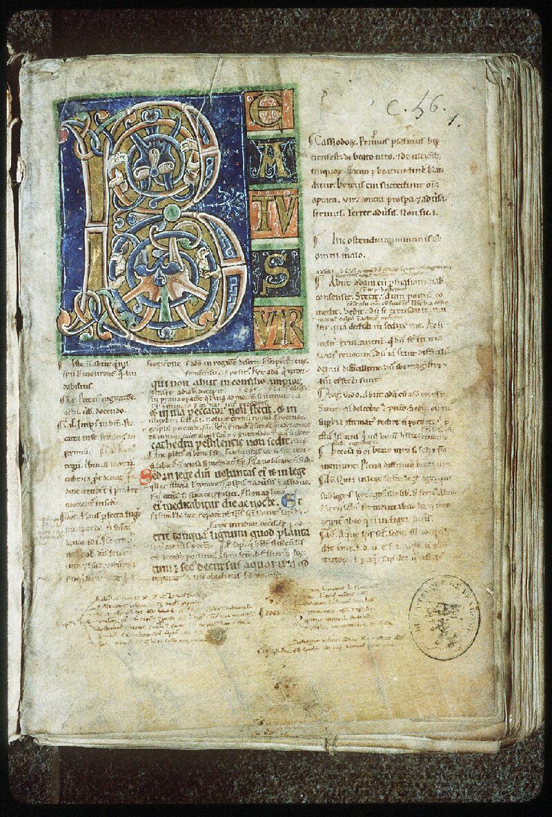 Vendôme, Bibl. mun., ms. 0056, f. 001 - vue 2
