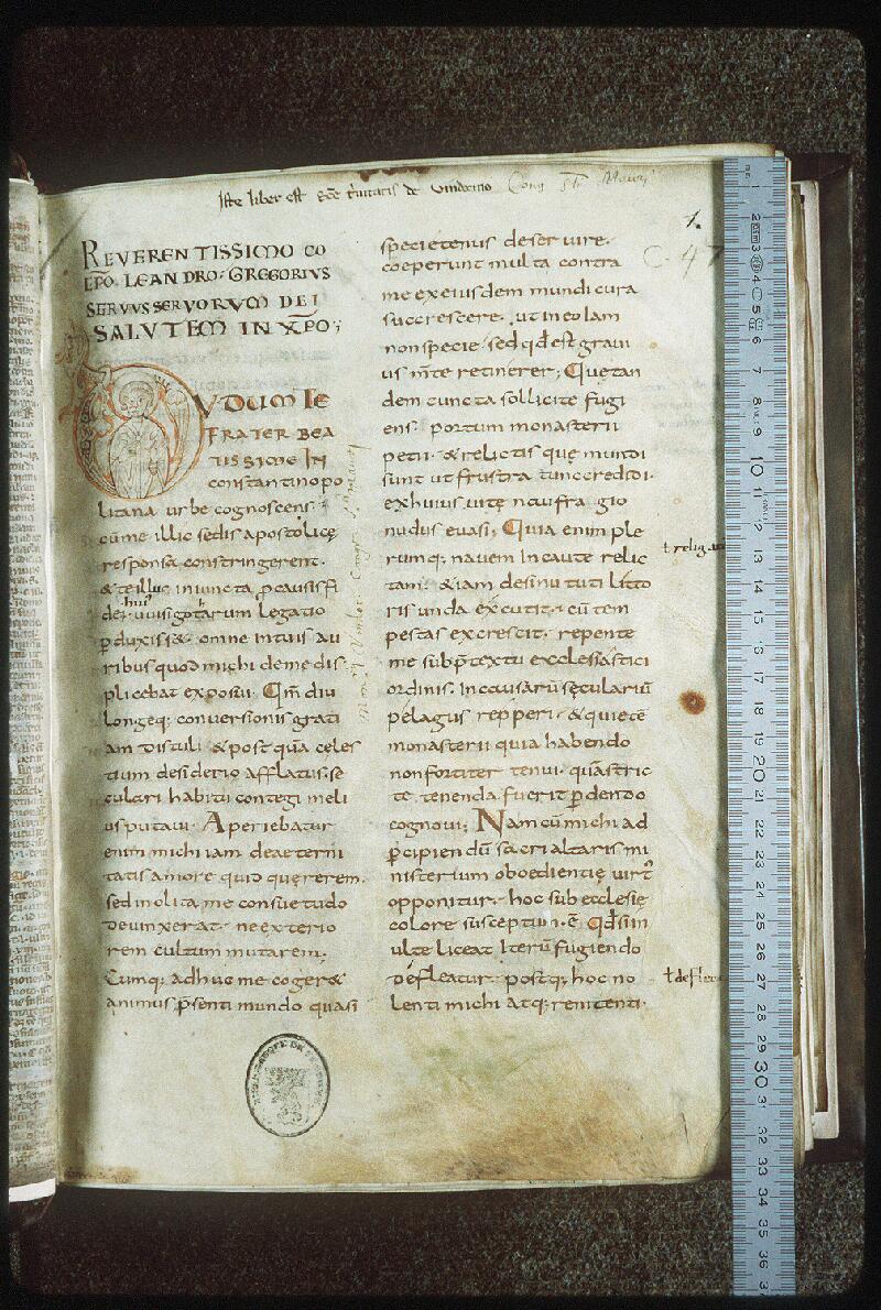 Vendôme, Bibl. mun., ms. 0047, f. 001 - vue 1