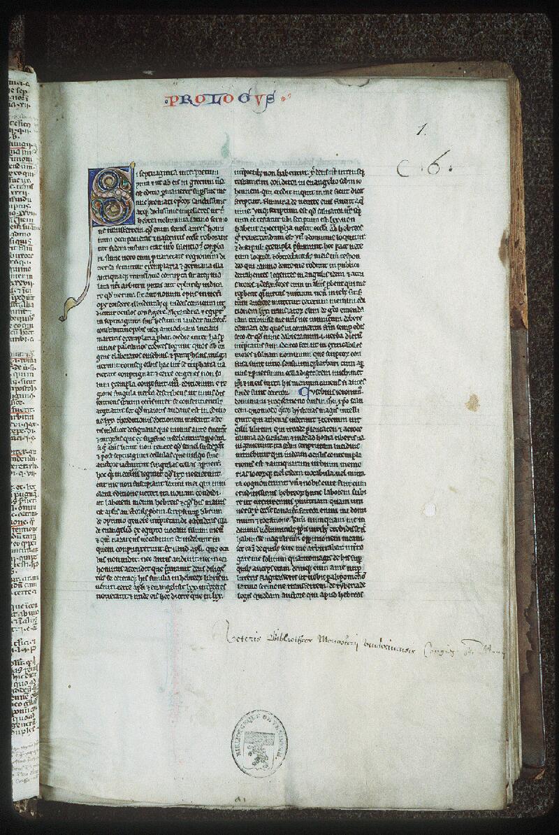 Vendôme, Bibl. mun., ms. 0006, f. 001 - vue 2