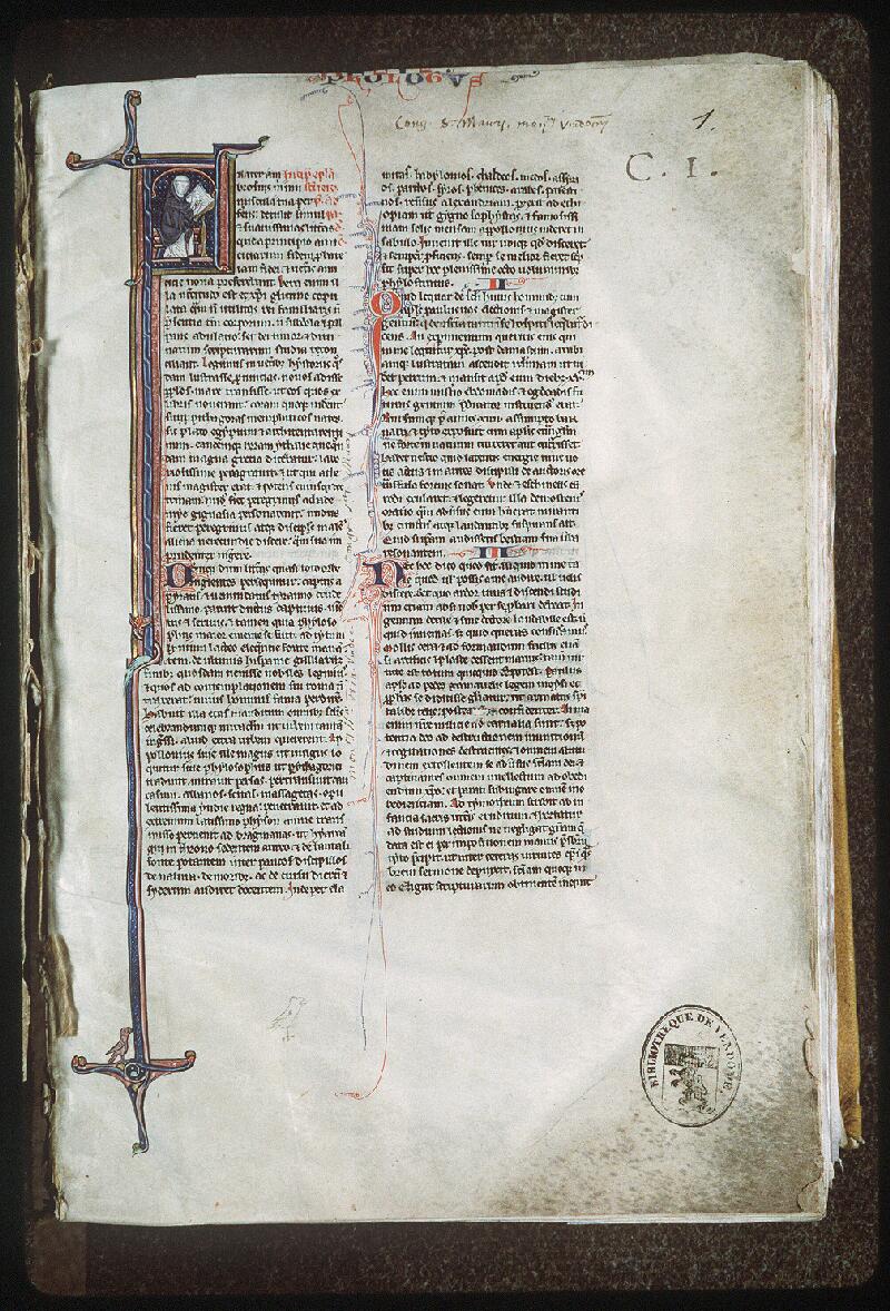 Vendôme, Bibl. mun., ms. 0001, f. 001 - vue 2