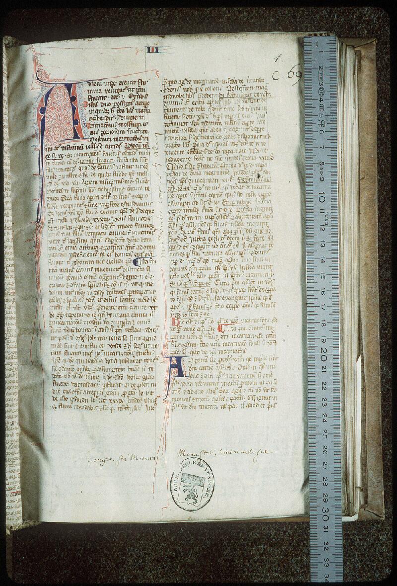 Vendôme, Bibl. mun., ms. 0069, f. 001 - vue 1