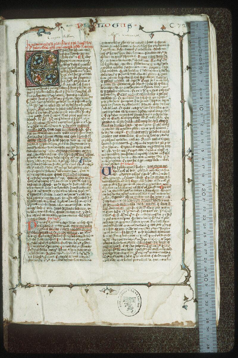 Vendôme, Bibl. mun., ms. 0072, f. 001 - vue 1