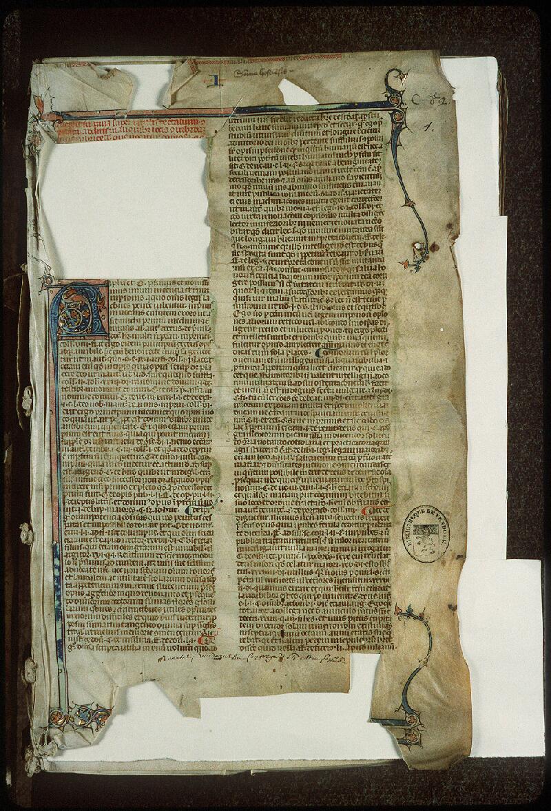 Vendôme, Bibl. mun., ms. 0082, f. 001 - vue 2
