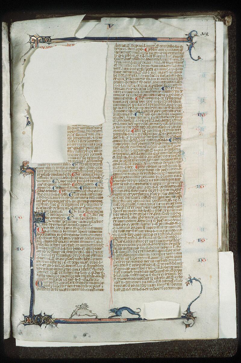 Vendôme, Bibl. mun., ms. 0082, f. 309 - vue 1