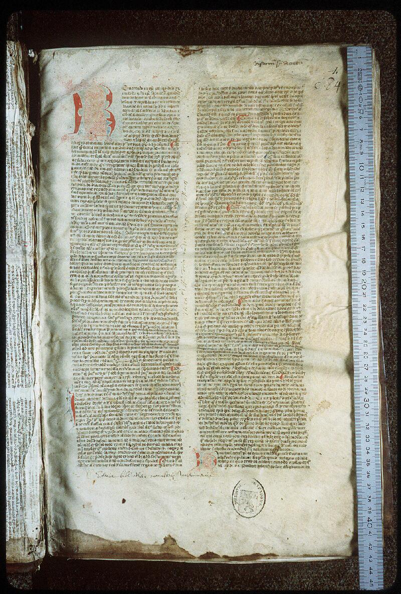 Vendôme, Bibl. mun., ms. 0084, f. 001 - vue 1