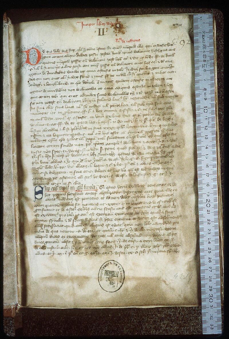 Vendôme, Bibl. mun., ms. 0092, f. 001 - vue 1