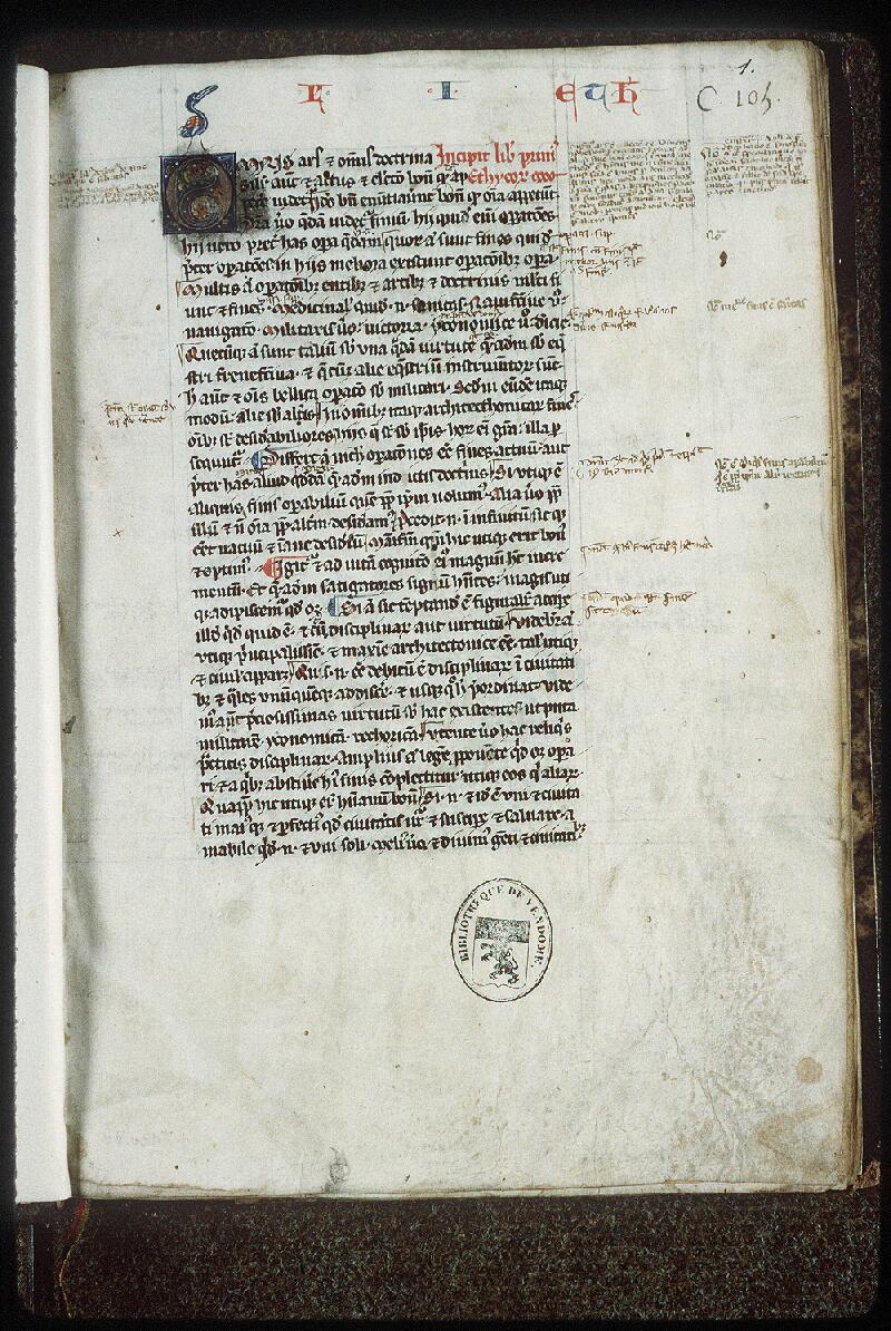 Vendôme, Bibl. mun., ms. 0105, f. 001 - vue 2