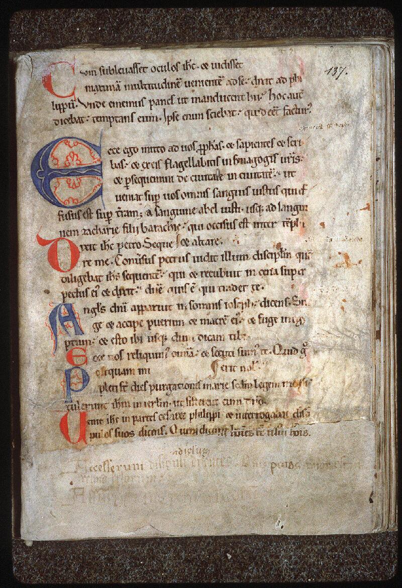 Vendôme, Bibl. mun., ms. 0161, f. 137