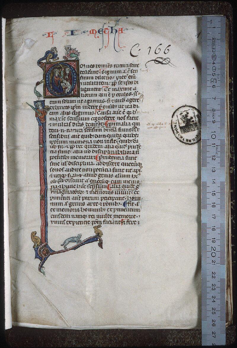 Vendôme, Bibl. mun., ms. 0166, f. 001 - vue 1