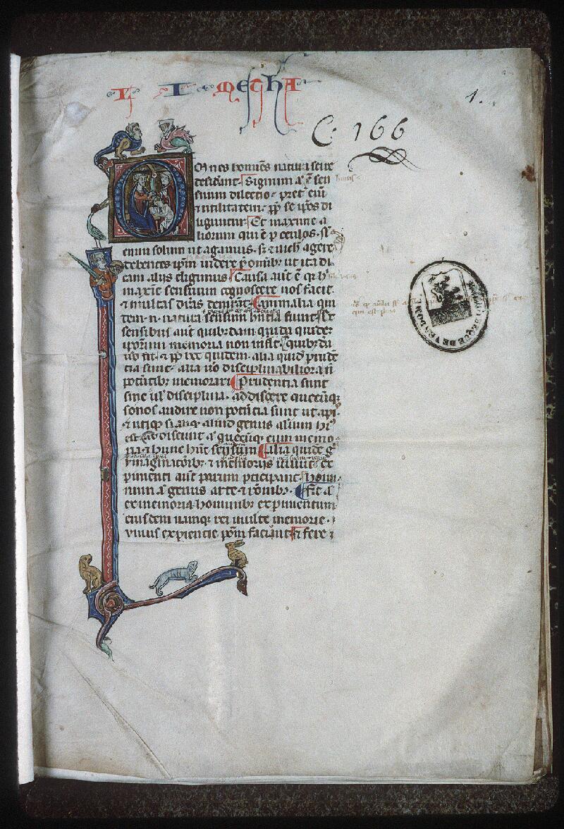 Vendôme, Bibl. mun., ms. 0166, f. 001 - vue 2