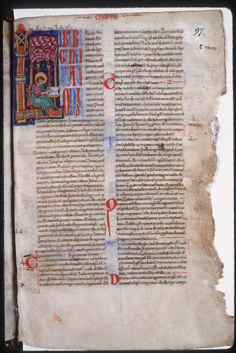 Vendôme, Bibl. mun., ms. 0183, f. 097 - vue 1