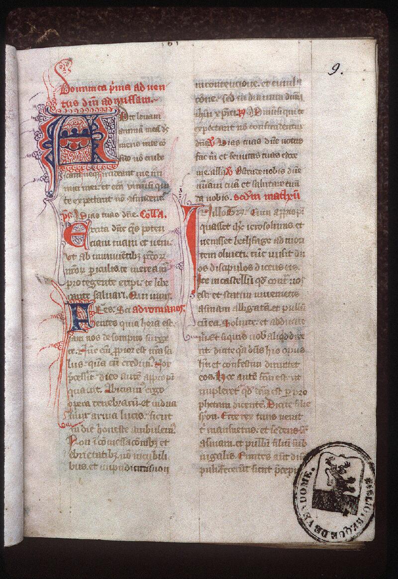 Vendôme, Bibl. mun., ms. 0186, f. 009 - vue 1